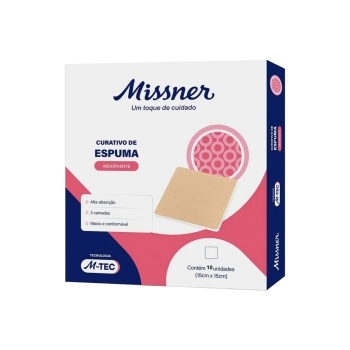 CURATIVO ESPUMA ABSORVENTE SILICONE C/BORDA 10CMX10CM(10)