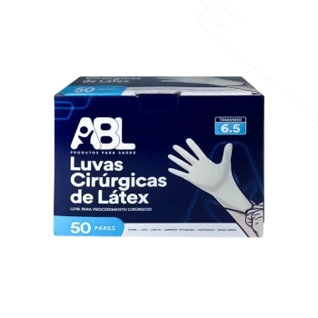 LUVA CIRURGICA C/PO TAM 6.5 PAR (50)