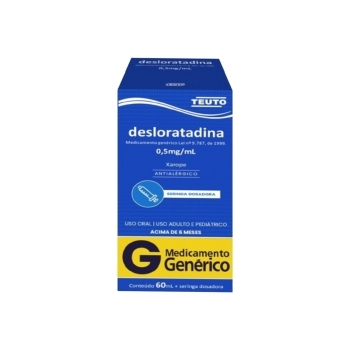 DESLORATADINA 0,5MG/ML 60ML+SERINGA DOSADORA (25)