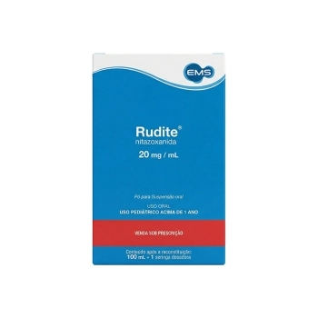 RUDITE - NITAZOXANIDA PO SUSPENSAO 20MG/ML 100ML+SERINGA