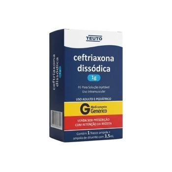 CEFTRIAXONA 1G IM PO INJ+ AMP DIL 3,5ML