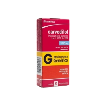 CARVEDILOL 3,125MG 30COMP