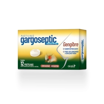 PASTILHAS GARGOSEPTIC EUCALIPTOL&GENGIBRE 12UND