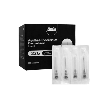 AGULHA HIPODERMICA 30MMX0,70MM 22G EST C/100