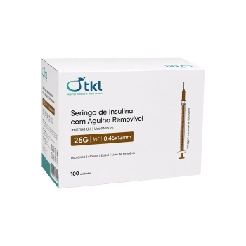 SERINGA DE INS 1ML C/AG 0,45X13MM C/100
