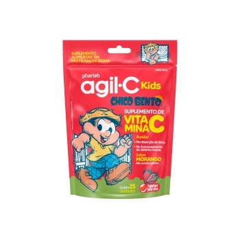 AGIL- C KIDS MORANGO - PASTILHA DE GOMAS C/25 (30)