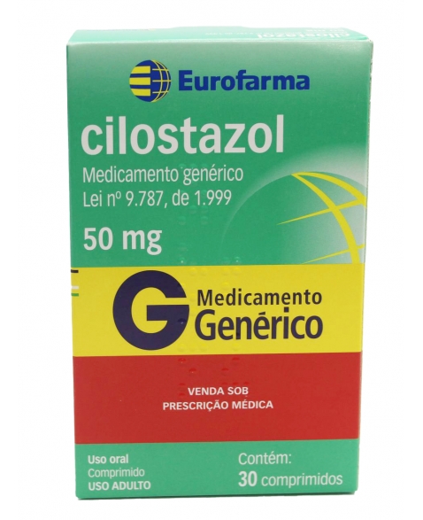 CILOSTAZOL 50MG C/30 CPR GEN-EUROFARMA