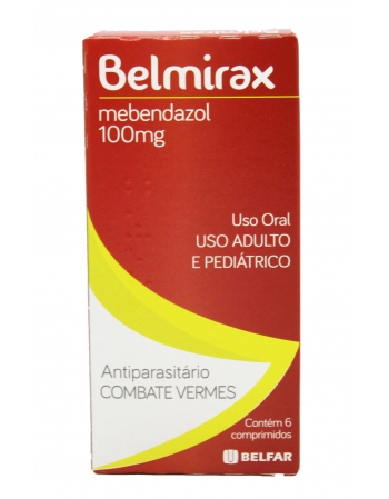 BELMIRAX-MEBENDAZOL 100MG C/06 COMP.(228)