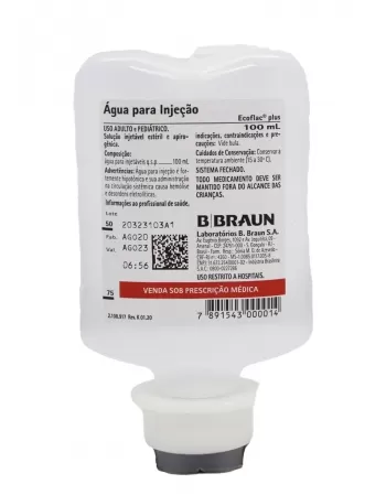 AGUA PARA INJECAO ECOFLAC PLUS 100ML