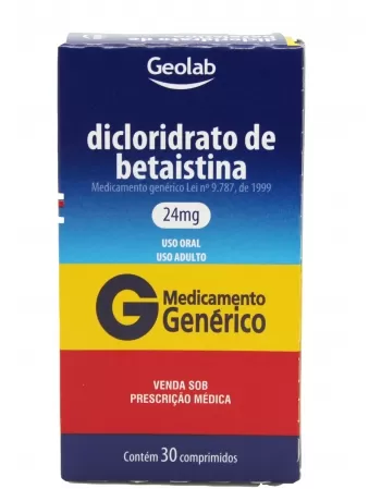 DICLOR DE BETAISTINA 24MG C/30COMP