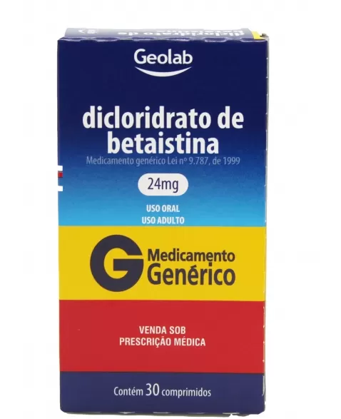 DICLOR DE BETAISTINA 24MG C/30COMP