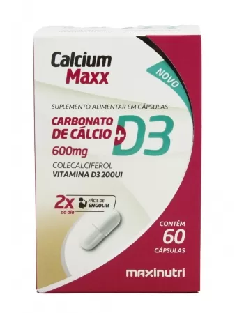 CALCIUM MAXX D3 600MG C/60CAPS