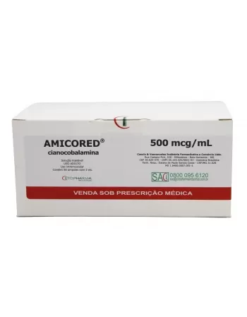 AMICORED 500 MCG/ML SOL.INJ 50AMP 2ML