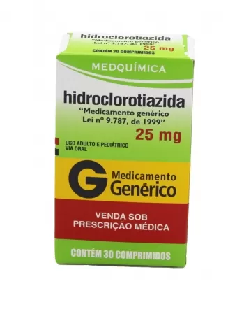 HIDROCLOROTIAZIDA 25MG C/30COMP (100)