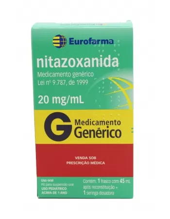 NITAZOXANIDA PO SUSPENSAO 20MG/ML 45ML+SERINGA