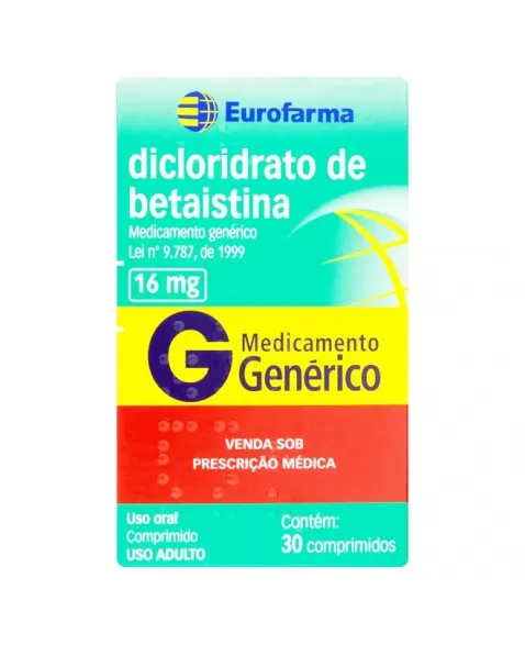 DICLORIDRATO BETAISTINA 16MG 30COMP