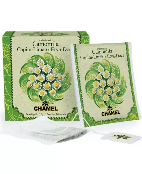 CHA DE CAMOMILA&CAPIM LIMAO&ERVADOCE 13G 10SACHES