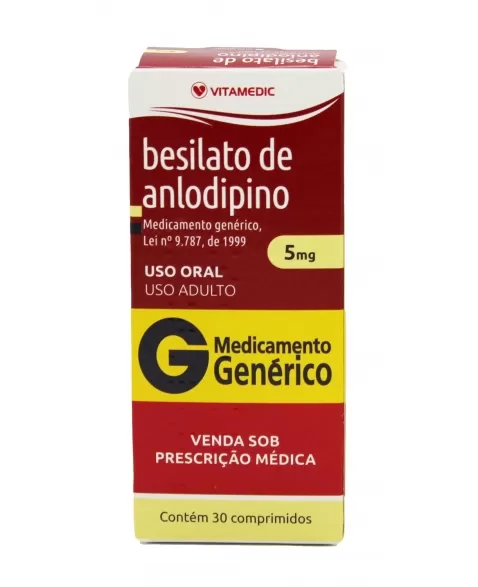 BESILATO ANLODIPINO 5MG 30COMP(60)