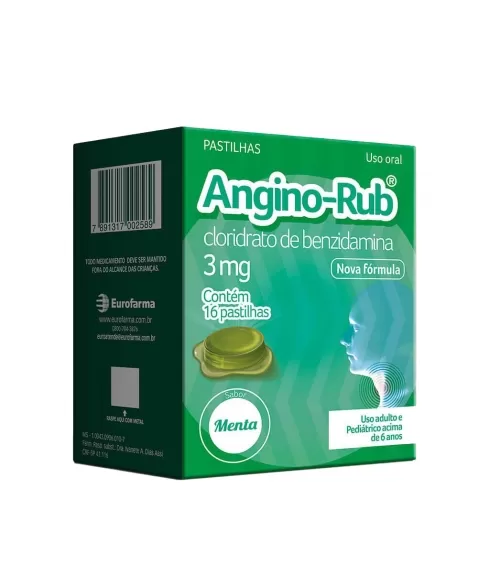 ANGINO RUB 3MG MENTA C/16PAST