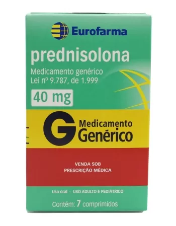 PREDNISOLONA 40MG C/7COMP (100)