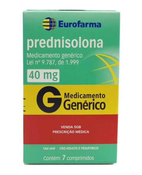 PREDNISOLONA 40MG C/7COMP (100)