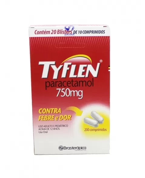 TYFLEN - PARACETAMOL 750MG 20X10 COMP (24)