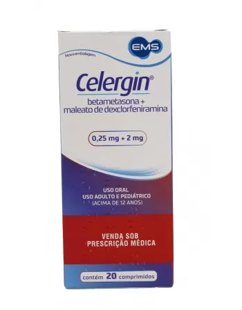 CELERGIN-BETAMETASONA+DEXCLOFENIRAMINA 20COMP (60)