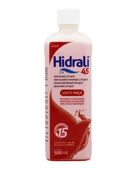 HIDRALI 45 MACA VERMELHA 500ML - REHIDRATACAO ORAL (24)