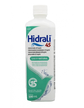 HIDRALI 45 NATURAL 500ML - REHIDRATACAO ORAL (24)