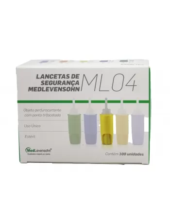 LANCETA SEGURANCA ML04 26G 0,46X1,6MM 100UND