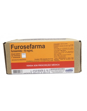 FUROSEFARMA-FUROSEMIDA 20MG/2ML 100AMP (HOSP)