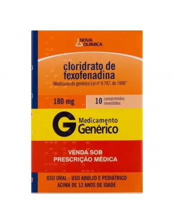 CLOR FEXOFENADINA 180MG 10COMP