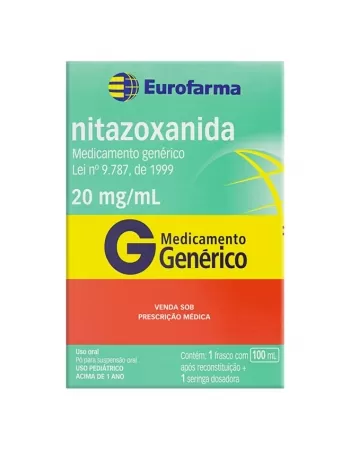 NITAZOXANIDA PO SUSPENSÃO 20MG/ML 100ML + SERINGA