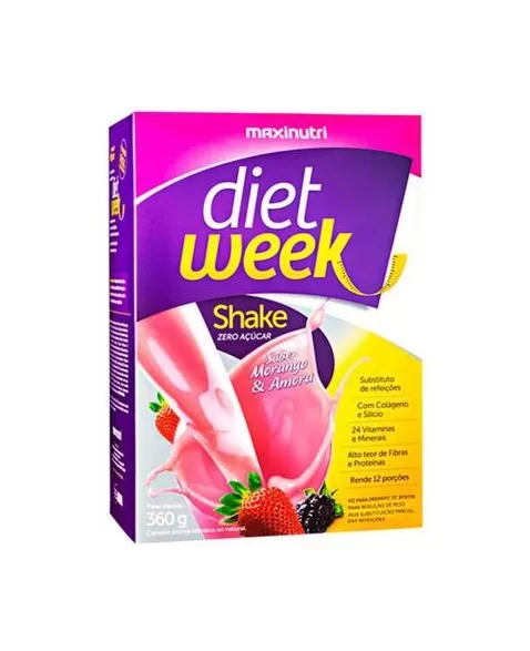 DIET WEEK SHAKE-MORANGO E AMORA 360G