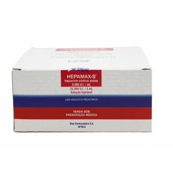 HEPAMAX - S HEPARINA SOD 5000UI 5ML INJ C/25FA (HOSP)