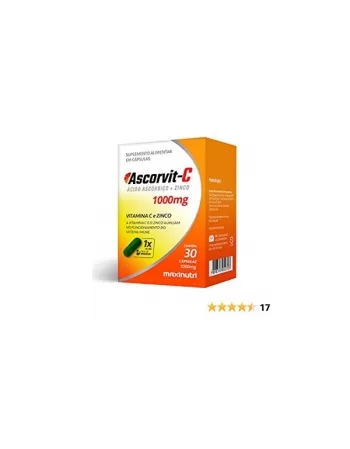 ASCORVIT-C & ZINCO 1G (VIT.C+ZINCO)-30CAPS