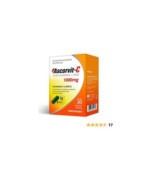 ASCORVIT-C & ZINCO 1G (VIT.C+ZINCO)-30CAPS