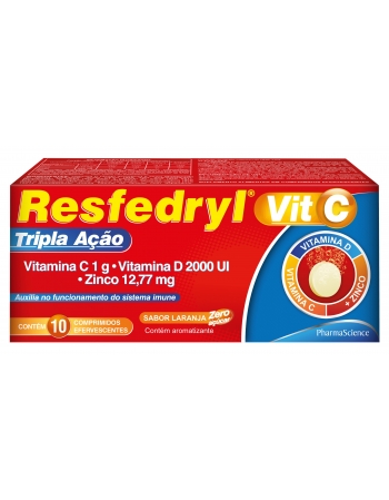 RESFEDRYL VIT C TRIPLA ACAO C/10 COP EFEV
