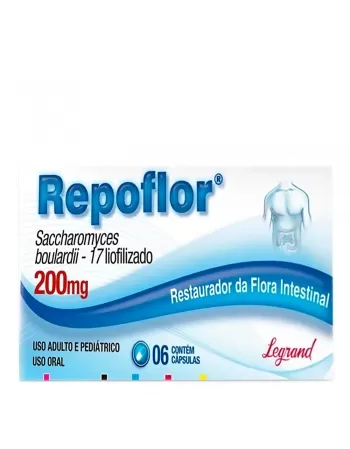 REPOFLOR 200MG 6CAPS - AULTO E PEDIATRICO - PROBIOTICO