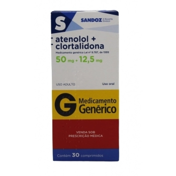 ATENOLOL+CLORT 50MG+12,5MG 30COMP