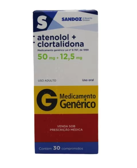 ATENOLOL+CLORT 50MG+12,5MG 30COMP