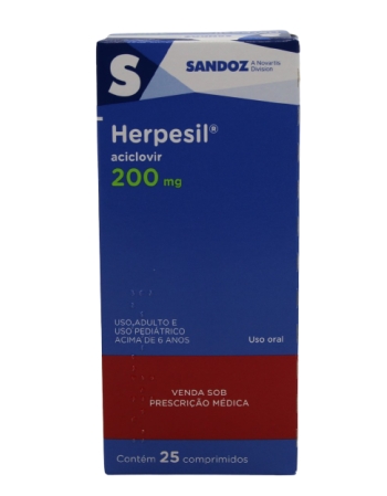 HERPESIL-ACICLOVIR 200MG 25COMP(90)
