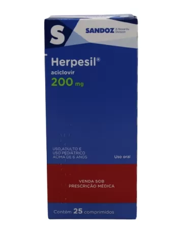 HERPESIL-ACICLOVIR 200MG 25COMP(90)