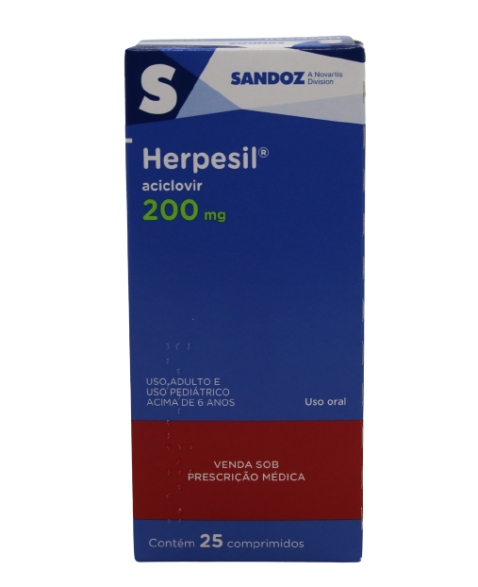 HERPESIL-ACICLOVIR 200MG 25COMP(90)