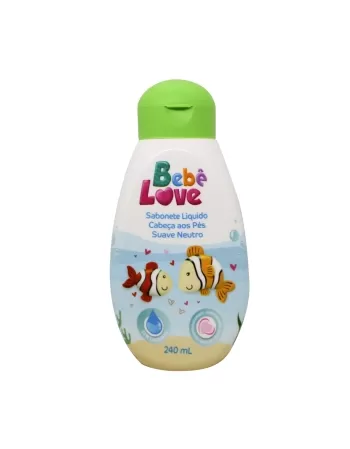 SABONETE LIQ CABECA AOS PES BEBE LOVE SUAVE 240ML