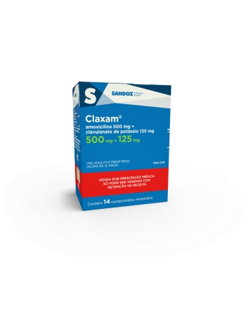 CLAXAM-AMOXICILINA+CLAVULANATO 500+125MG 14COMP