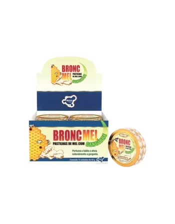 PASTILHAS BRONCMEL MEL&GENGIBRE 50G(12)