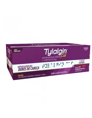 TYLALGIN-CAF 500+65MG 25X4 C/100COMP(12)