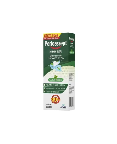 PERIOASSEPT MENTA EXTRA FORTE C/ ALCOOL 250ML