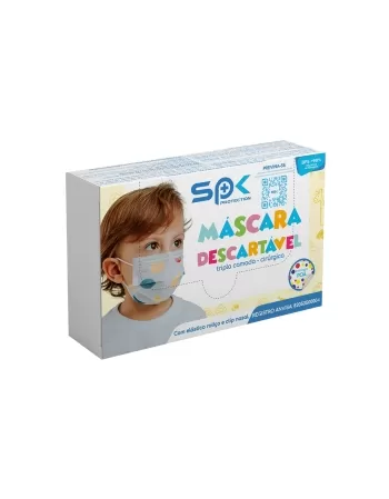 MASCARA INFANTIL DESCARTAVEL BOLINHA 25UND